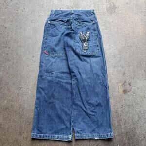 Rare Jnco Y2K Tribal Dragon Jeans Size 30x32